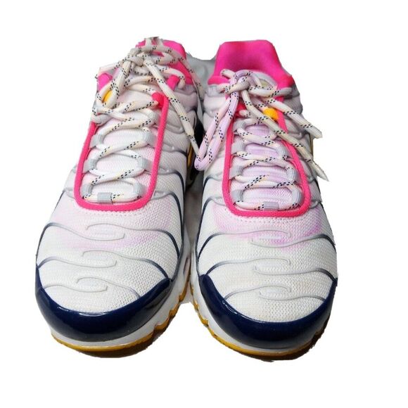 Womens Nike Air Max Plus Premium White Laser Orange Pink CI5780-100 Sz 8 - Picture 8 of 11